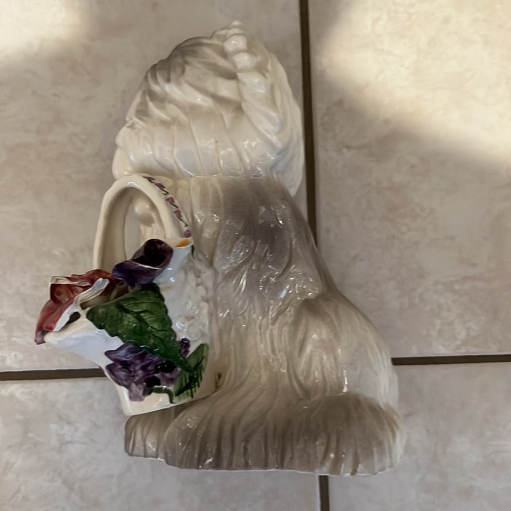 Old English Sheepdog 9” Ceramic Figurine - Picture 5 of 7